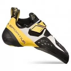 LA SPORTIVA CHAUSSON SOLUTION WHITE/YELLOW Chaussons d'escalade 1-108228