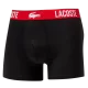 LACOSTE BOXERS PACKX3 NOIR ROUGE Sous-Vêtements Mode Lifestyle 1-104591