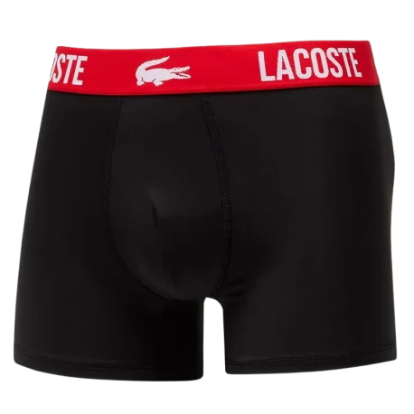 LACOSTE BOXERS PACKX3 NOIR ROUGE Sous-Vêtements Mode Lifestyle 1-104591