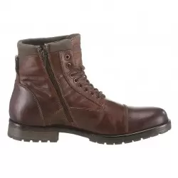 JACK AND JONES JFWALBANY LEATHER BROWN STONE SN Chaussures Sneakers 1-105362