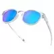 OAKLEY LUN LATCH MATTE CLEAR / PRIZM SAPPHIRE POLARIZED Lunettes Loisirs Vélo 1-110119