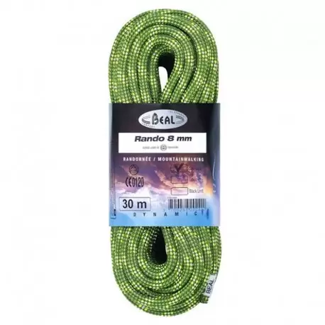 BEAL CORDE RANDO 8MM 20M GREEN Corde Escalade 1-110798