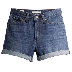 ROLLED 80S MOM SHORTS    