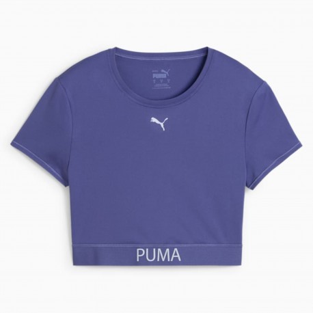 W PUMA STRONG TEE - SHORT    