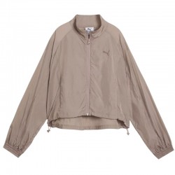 HER RELAXED FULL-ZIP WOVEN JACKET    