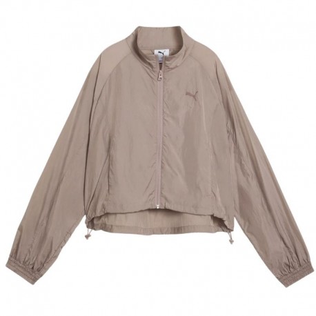 HER RELAXED FULL-ZIP WOVEN JACKET    