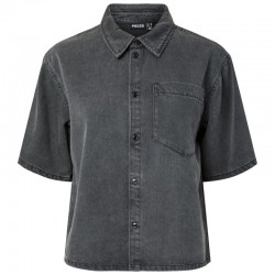 PCSMIDI SS DENIM SHIRT    