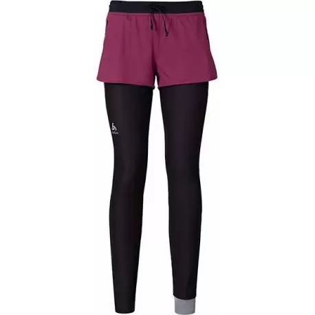 ODLO Collant course à pied femme odlo zeroweight noir violet Pantalons Femme 1-60513