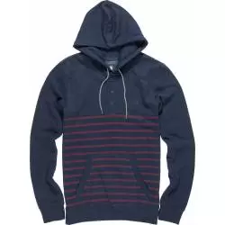 ELEMENT Pull capuche element premium cornell henley junior bleu eclipse navy rayé rouge T-shirts Skateboard / Polos Skateboar...
