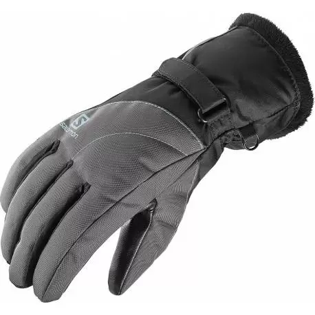 SALOMON Gants ski femme salomon force gtx noir gris grey galet Gants Ski / Gants Snow 1-65360