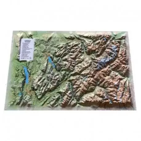 CARTE 3D RELIEF MT BLANC ET REGION Caméra Randonnée - Vidéo Randonnée - GPS Randonnée 1-88311