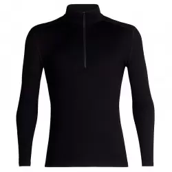 ICEBREAKER TS ML 260 TECH 1/2 ZIP BLACK T-Shirts Randonnée - Polos Randonnée 1-75728