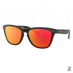 OAKLEY LUN FROGSKIN POLISHED BLACK PRIZM RUBY Lunettes Homme 1-96169