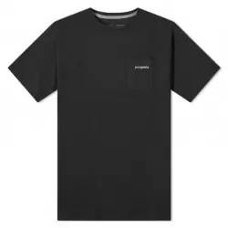 PATAGONIA TS LINE LOGO RIDGE POCKET BLACK T-Shirts Randonnée - Polos Randonnée 1-100219