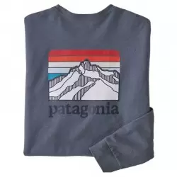 PATAGONIA TS ML LINE LOGO RIDGE PLUME GREY T-Shirts Randonnée - Polos Randonnée 1-100223