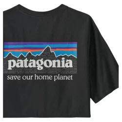 PATAGONIA TS P6 MISSION REGENERATIVE INK BLACK T-Shirts Randonnée - Polos Randonnée 1-100209