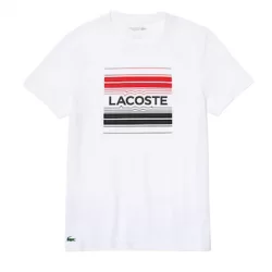 LACOSTE TS INSCRIT BLANC T-Shirts Mode Lifestyle / Polos Mode Lifestyle / Chemises Mode Lifestyle 1-102018
