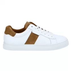 SCHMOOVE CH SPARK GANG NAPPA SUEDE WHITE COGNAC Chaussures Sneakers 1-107994